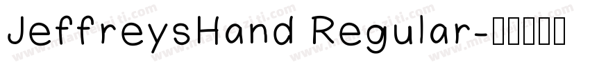JeffreysHand Regular字体转换